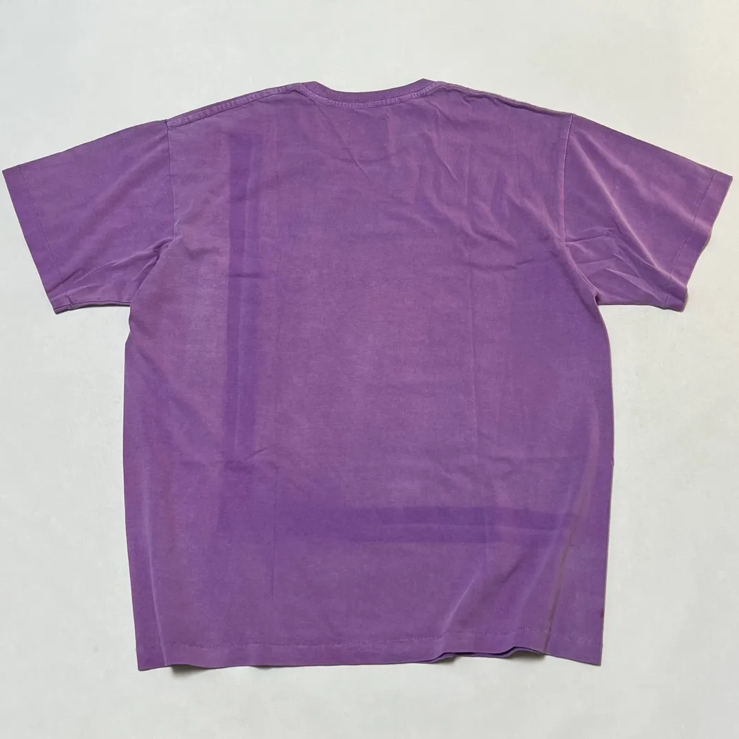 New models in stock! GALLERY DEPT VINTAGE LOGO PAINTED TEE PURPLE Purple ink splashed distressed short sleeves Retro English pocket TEE Purple S-XL Ready-to-wear dyeing Fried salt distressing Hand-sewn plaster bone Very heavy industry Manufacturing dark and light fading technology Hand-splashed ink graffiti Genuine acrylic material